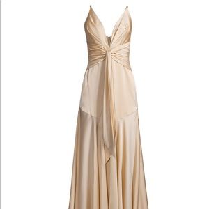 Fame & Partners, The Lake Draped Satin Gown, Sz 2